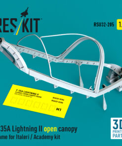 Reskit F-35A Lightning II open canopy frame for Italeri / Academy kit (3D Printed) RSU32-0205