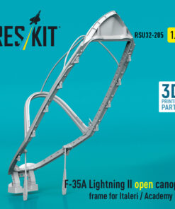 Alternative view of Reskit F-35A Lightning II open canopy frame for Italeri / Academy kit (3D Printed) RSU32-0205