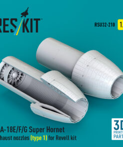 Reskit F/A-18E/F/G Super Hornet exhaust nozzles (type 1) for Revell kit (1/32) RSU32-0210