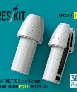 Alternative view of Reskit F/A-18E/F/G Super Hornet exhaust nozzles (type 1) for Revell kit (1/32) RSU32-0210
