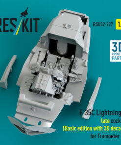 Alternative view of Reskit F-35C Lightning II late cockpit (Basic edition with 3D decals) for Trumpeter kit (1/32) RSU32-0227