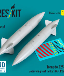 Reskit Tornado 2250L underwing fuel tanks (RAF, RSAF) (3D Printed) (1/32) RSU32-0236