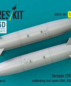 Alternative view of Reskit Tornado 2250L underwing fuel tanks (RAF, RSAF) (3D Printed) (1/32) RSU32-0236