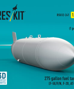 Alternative view of Reskit 275 gallon fuel tank (F-5E/F/N, F-20, AT-3) (3D Printed) (1/32) RSU32-0241