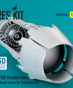 Alternative view of Reskit F-105 Thunderchief exhaust nozzle for Trumpeter kit (3D Printed) (1/32) RSU32-0246