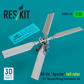 Reskit AH-64 "Apache" tail rotor for Takom/Meng/Snowman kit (3D Printed) (1/35)