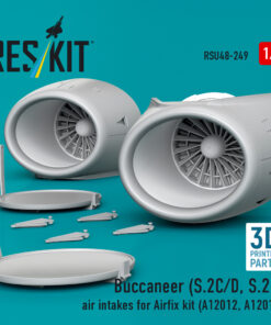 Reskit ​Buccaneer (S.2C/D, S.2B) air intakes for Airfix kit (A12012, A12014) (3D Printed) (1/48)