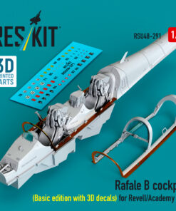 Reskit ​Rafale B cockpit (Basic edition with 3D decals) for Revell/Academy kit (3D Printed) (1/48)