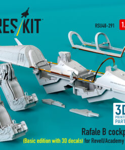 Alternative view of Reskit ​Rafale B cockpit (Basic edition with 3D decals) for Revell/Academy kit (3D Printed) (1/48)