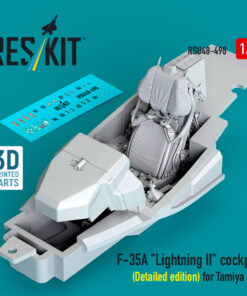 Reskit F-35A "Lightning II" cockpit (Detailed edition) for Tamiya kit (3D Printed) (1/48)