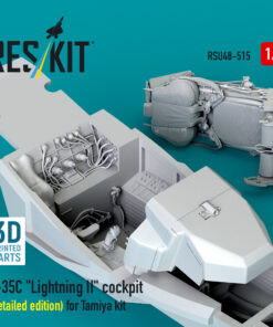 Alternative view of Reskit F-35C "Lightning II" cockpit (Detailed edition) for Tamiya kit (3D Printed) (1/48)