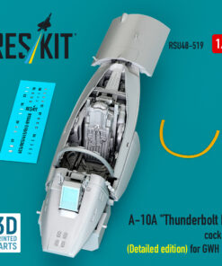 Reskit A-10A "Thunderbolt II" cockpit (Detailed edition) for GWH kit (3D Printed) (1/48)