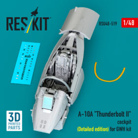 Reskit A-10A "Thunderbolt II" cockpit (Detailed edition) for GWH kit (3D Printed) (1/48)