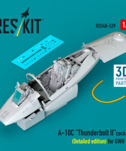 Reskit A-10C "Thunderbolt II" cockpit (Detailed edition) for GWH kit (3D Printed) (1/48)