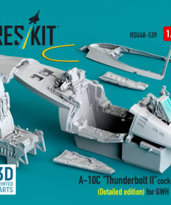 Alternative view of Reskit A-10C "Thunderbolt II" cockpit (Detailed edition) for GWH kit (3D Printed) (1/48)
