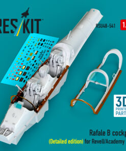 Reskit Rafale B cockpit cockpit (Detailed edition) for Revell/Academy kit (3D Printed) (1/48)