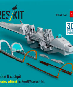 Alternative view of Reskit Rafale B cockpit cockpit (Detailed edition) for Revell/Academy kit (3D Printed) (1/48)