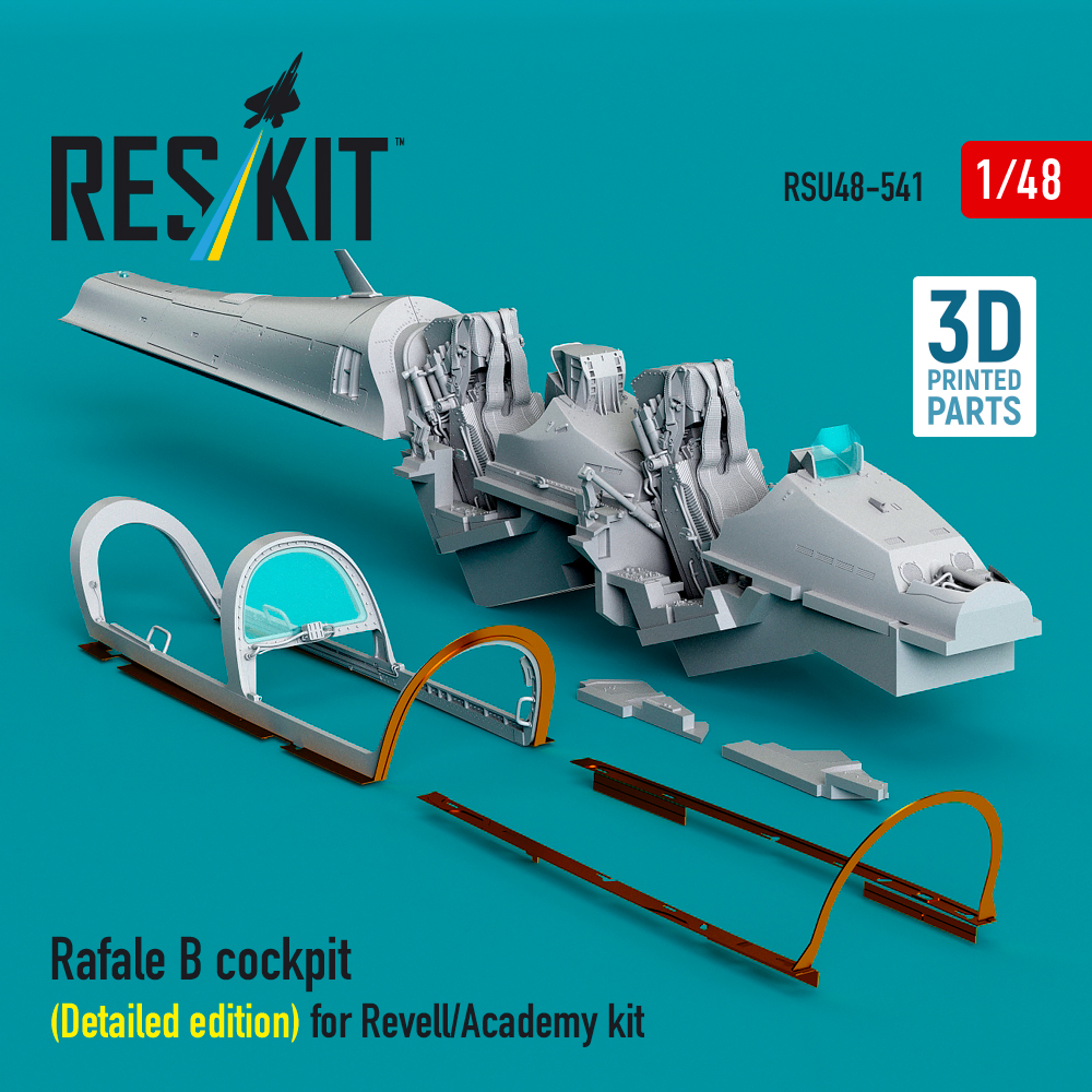 Reskit Rafale B cockpit cockpit (Detailed edition) for Revell/Academy kit (3D Printed) (1/48) - Image 2