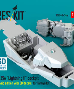 Alternative view of Reskit F-35A "Lightning II" cockpit (Basic edition with 3D decals) for Tamiya kit (3D Printed) (1/48)