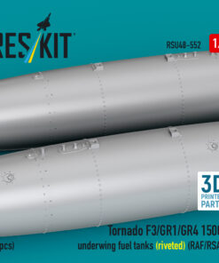 Alternative view of Reskit Tornado F3/GR1/GR4 1500L underwing fuel tanks (riveted) (RAF/RSAF) (2 pcs) (3D Printed) (1/48)