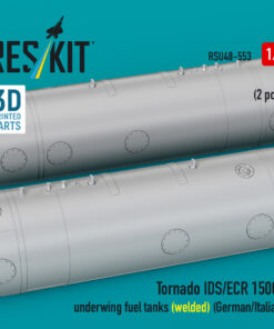 Alternative view of Reskit Tornado IDS/ECR 1500L underwing fuel tanks (welded) (German AF / Italian AF) (2 pcs) (3D Printed) (1/48)