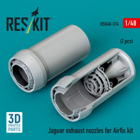 Reskit Jaguar exhaust nozzles for Airfix kit (3D Printed) (1/48)