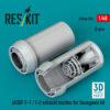 Reskit JASDF F-1 / T-2 exhaust nozzles for Hasegawa kit (3D Printed) (1/48)