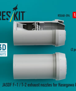 Alternative view of Reskit JASDF F-1 / T-2 exhaust nozzles for Hasegawa kit (3D Printed) (1/48)