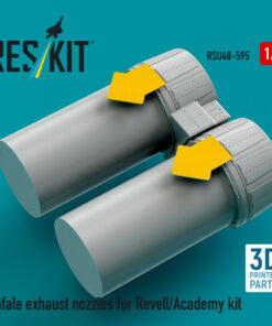 Reskit Rafale exhaust nozzles for Revell/Academy kit (3D Printed) (1/48)