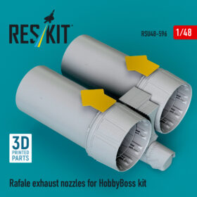 Reskit Rafale exhaust nozzles for HobbyBoss kit (3D Printed) (1/48)