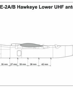 Alternative view of CAT4 1/48 E-2A/B Hawkeye Lower UHF antennas R48115