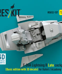 Alternative view of Reskit F-35A Lightning II Late cockpit (Basic edition with 3D decals) for Italeri / Academy kit (3D Printed) (1/32) RSU32-0137