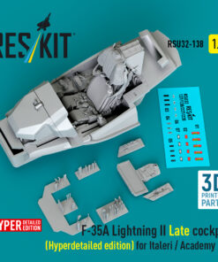 Reskit F-35A Lightning II Late cockpit (Hyperdetailed edition) for Italeri / Academy kit (3D Printed) (1/32) RSU32-0138