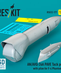 Reskit AN/AVQ-26A PAVE Tack pod with pylon for F-4 Phantom II (3D Printed) (1/32) RSU32-0177