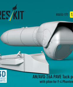 Alternative view of Reskit AN/AVQ-26A PAVE Tack pod with pylon for F-4 Phantom II (3D Printed) (1/32) RSU32-0177