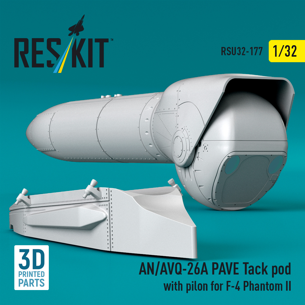 Reskit AN/AVQ-26A PAVE Tack pod with pylon for F-4 Phantom II (3D Printed) (1/32) RSU32-0177 - Image 2