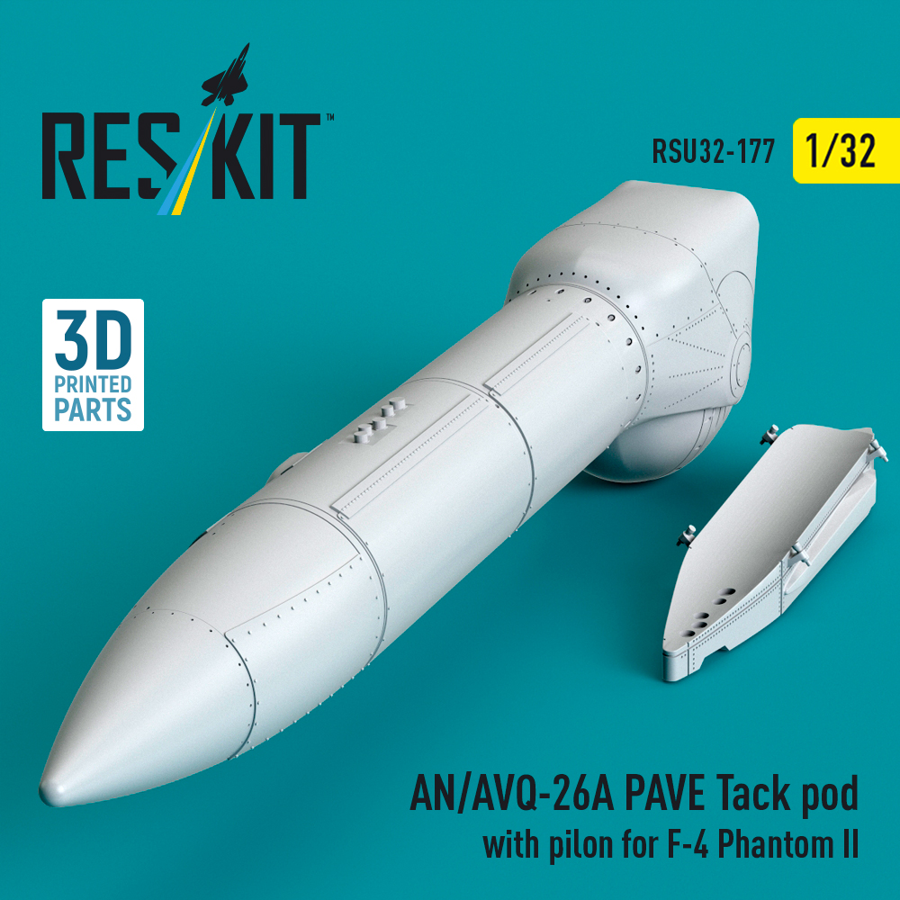 Reskit AN/AVQ-26A PAVE Tack pod with pylon for F-4 Phantom II (3D Printed) (1/32) RSU32-0177 - Image 3