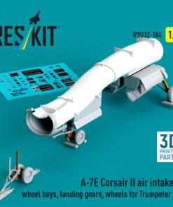 Reskit A-7E Corsair II air intakes, wheel bays, landing gears, wheels for Trumpeter kit (3D Printed) (1/32) RSU32-0184