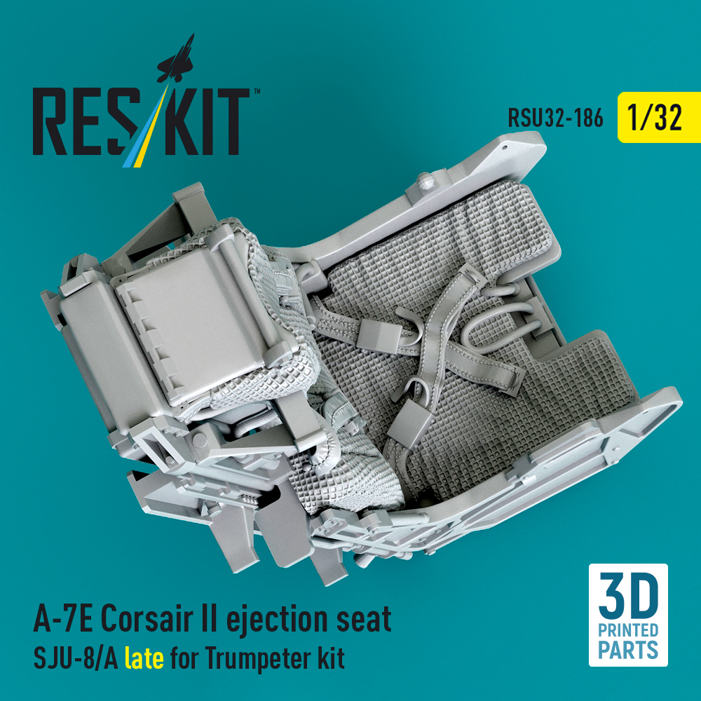 Reskit A-7E Corsair II ejection seat SJU-8/A late for Trumpeter kit (3D Printed) (1/32) RSU32-0186 - Image 3