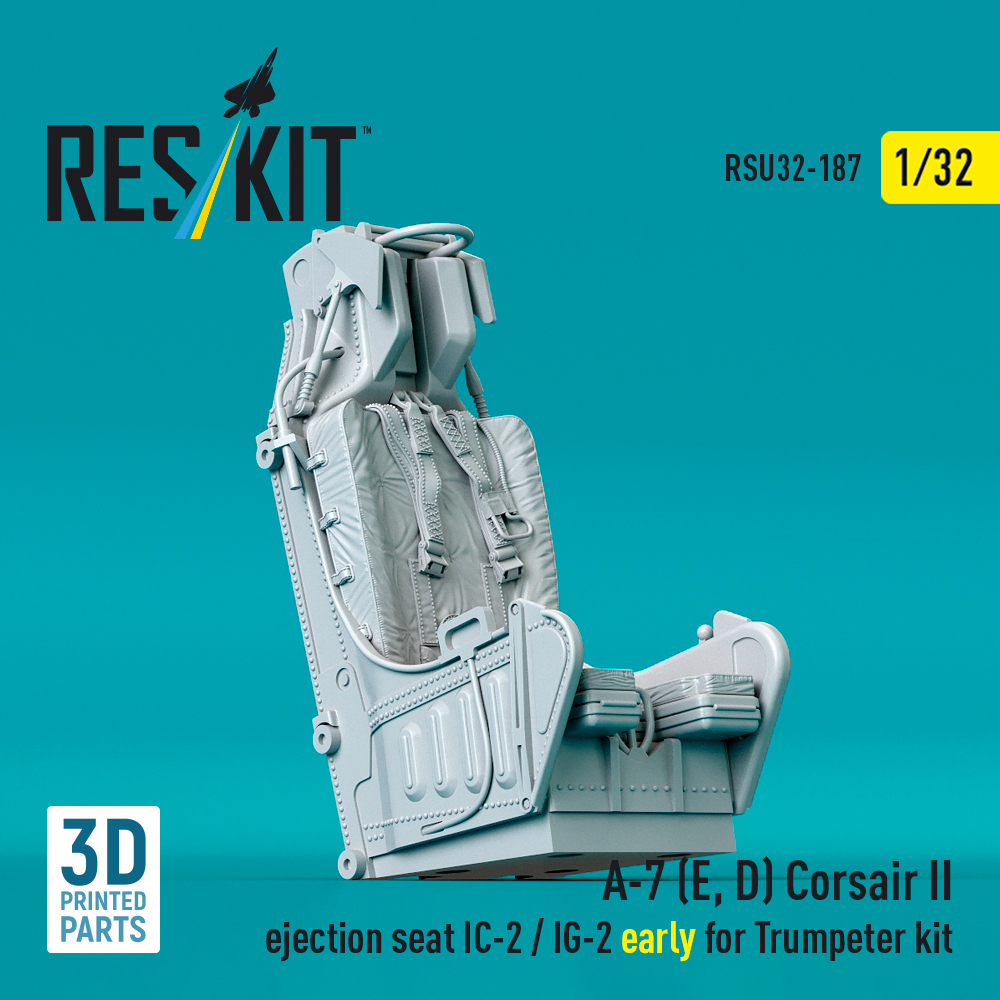 Reskit A-7 (E, D) Corsair II ejection seat IC-2 / IG-2 early for Trumpeter kit (3D Printed) (1/32) RSU32-0187 - Image 3
