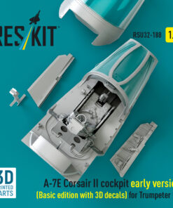 Alternative view of Reskit A-7E Corsair II early cockpit (Basic edition with 3D decals) for Trumpeter kit (3D Printed) (1/32) RSU32-0188