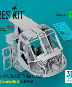 Reskit CH-54A (S-64E) Tarhe cockpit (Detailed edition) for ICM kit (3D Printed) (1/35) RSU35-0053