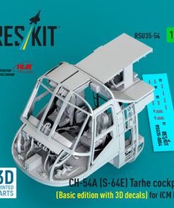 Reskit CH-54A (S-64E) Tarhe cockpit (Basic edition with 3D decals) for ICM kit (3D Printed) (1/35) RSU35-0054