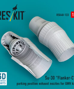 Reskit Su-30 "Flanker-C" parking position exhaust nozzles for GWH kit (3D Printed) (1/48) RSU48-0133