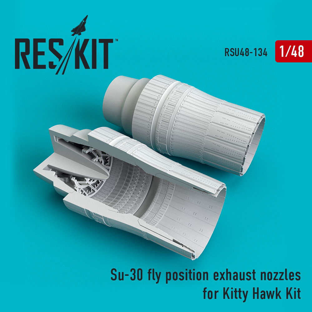 Reskit Su-30 "Flanker-C" fly position nozzles for GWH kit (3D Printed) (1/48) RSU48-0134