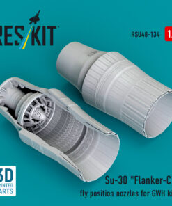 Alternative view of Reskit Su-30 "Flanker-C" fly position nozzles for GWH kit (3D Printed) (1/48) RSU48-0134