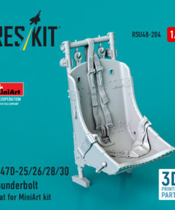 Reskit P-47D-25/26/28/30 Thunderbolt Seat for MiniArt kit (3D Printed) (1/48) RSU48-0204