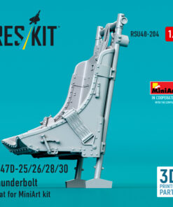 Alternative view of Reskit P-47D-25/26/28/30 Thunderbolt Seat for MiniArt kit (3D Printed) (1/48) RSU48-0204