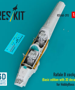 Reskit Rafale B cockpit (Basic edition with 3D decals) for HobbyBoss kit (3D Printed) (1/48) RSU48-0293