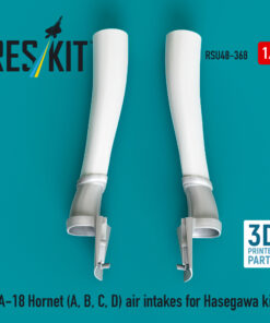 Alternative view of Reskit F/A-18 Hornet (A, B, C, D) air intakes for Hasegawa kit (3D Printed) (1/48) RSU48-0368